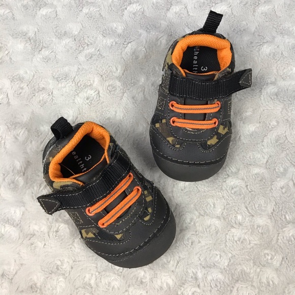 healthtex Other - Healthtex Baby Boy Shoes Size 3 Orange Brown Camo